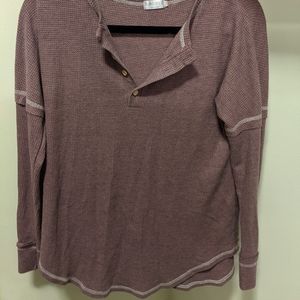 Long sleeve waffle tee